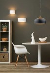 Lampa wisząca GAUCHO 1 matowy czarny - 60W E27 230V IP20 - där lighting