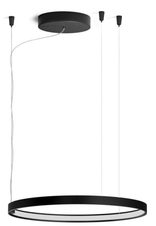 Lampa sufitowa wisząca ZERO ROUND SMART Ø50 black - 2700K, CRI90, 220-240V AC z możliwością ściemniania (ZigBee) - PANZERI