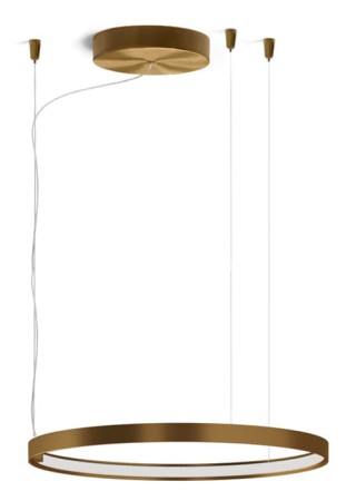 Lampa sufitowa wisząca ZERO ROUND SMART Ø50 bronze - 2700K, CRI90, 220-240V AC z możliwością ściemniania (ZigBee) - PANZERI