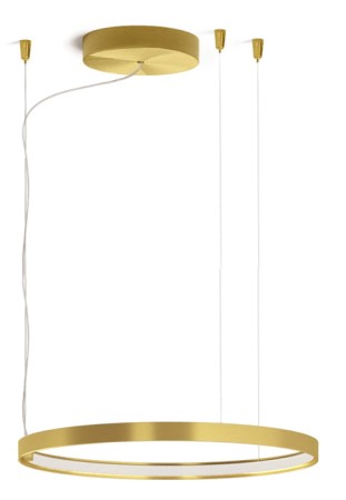 Lampa sufitowa wisząca ZERO ROUND SMART Ø50 mat brass - 2700K, CRI90, 220-240V AC z możliwością ściemniania (ZigBee) - PANZERI