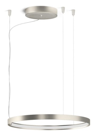 Lampa sufitowa wisząca ZERO ROUND SMART Ø50 titanium- 2700K, CRI90, 220-240V AC z możliwością ściemniania (ZigBee) - PANZERI