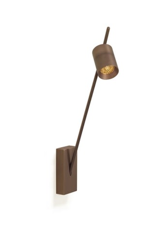 Lampa ścienna z sterownikiem AUDE L brązowy - LED 4,32W 2700K 487lm 23°-40° 110-230V 500mA DALI IP50 - Trizo21