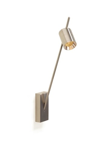 Lampa ścienna z sterownikiem AUDE L niklowany - LED 4,32W 2700K 487lm 23°-40° 110-230V 500mA DALI IP50 - Trizo21