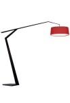 Lampa podłogowa GRUS czarny-czerwone wino - 3xE27 220-240V IP20 - LUMEN CENTER