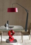 Lampa podłogowa GRUS czarny-czerwone wino - 3xE27 220-240V IP20 - LUMEN CENTER