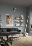 Lampa podłogowa KIRON czarny-dąb-marmur biały carrara - LED 30W 2700K 2900lm 220-240V IP20 - LUMEN CENTER