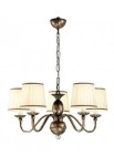 Lampa wisząca wewnętrzna NIK 5 srebrny-kość słoniowa - 5x10W E14 220-240V IP20 - MM Lampadari