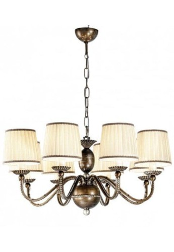 Lampa wisząca wewnętrzna NIK 8 srebrny-kość słoniowa - 8x10W E14 220-240V IP20 - MM Lampadari