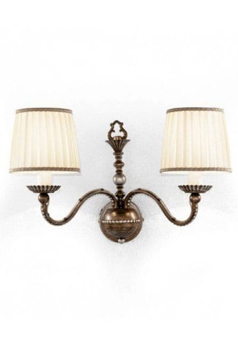 Kinkiet wewnętrzny NIK A2 srebrny-kość słoniowa - 2x10W E14 220-240V IP20 - MM Lampadari