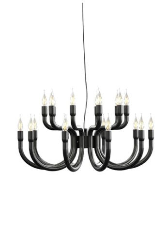 Lampa wisząca wewnętrzna SNOOB czarny - E14 Led max. 20x42W 230V IP20 - KARMAN