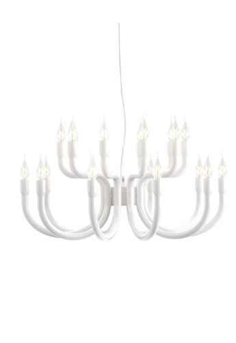 Lampa wisząca wewnętrzna SNOOB biały - E14 Led max. 20x42W 230V IP20 - KARMAN