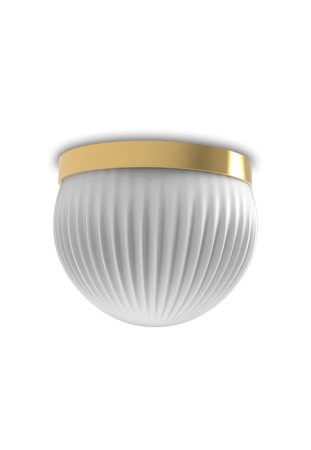 Lampa sufitowa wewnętrzna z złotą podstawą i opalowe-białe szkło ROI SIMPLE - G9 220-240V IP20 - ROBIN