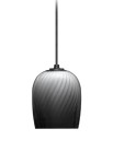 Lampa wisząca wewnętrzna BRUMA przydymione szkło i białe PLA - E27 220-240V IP20 - ROBIN