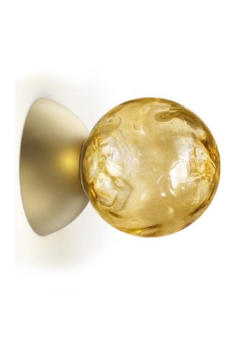 Kinkiet sufitowo-ścienny wewnętrzny nadbudowany MURANÉ champagne-bronze glass - LED, 4W, 2700K, CRI>90, 24V DC ON-OFF, IP20 - PANZERI