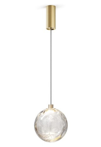 Lampa wisząca wewnętrzna MURANÉ Ø18 champagne-transparent glass - LED 4W 2700K Ra>90 167lm 220-240V AC ON-OFF IP20 - PANZERI