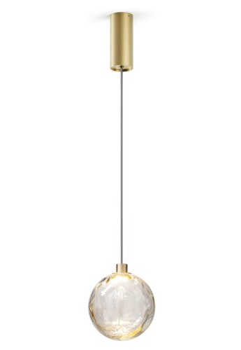 Lampa wisząca wewnętrzna MURANÉ Ø15 champagne-transparent glass - LED 4W 2700K Ra>90 167lm 220-240V AC ON-OFF IP20 - PANZERI