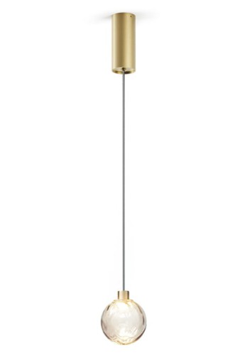 Lampa wisząca wewnętrzna MURANÉ Ø10 champagne-transparent glass - LED 4W 2700K Ra>90 167lm 220-240V AC ON-OFF IP20 - PANZERI
