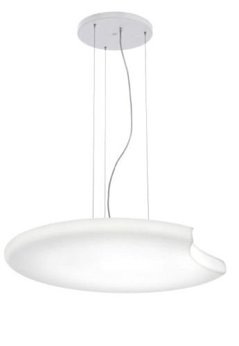 Lampa wisząca MOON biała - LED 40W 3000K 3250lm 220V IP23 - ALMA LIGHT