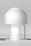 Lampa stołowa wewnętrzna LILLY matowe białe szkło - E27 2x max 18W LED 220-240V IP20 - KARMAN