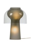 Lampa stołowa wewnętrzna LILLY szkło dymione - E27 2x max 18W LED 220-240V IP20 - KARMAN