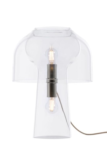 Lampa stołowa wewnętrzna LILLY szkło przezroczyste - E27 2x max 18W LED 220-240V IP20 - KARMAN