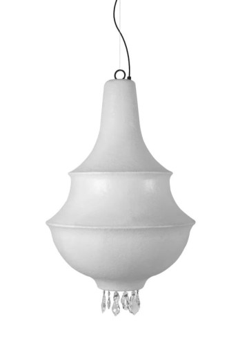 Lampa wisząca zewnętrzna LADY D biała - E27 8W LED 220-240V IP55 66X107 cm - KARMAN