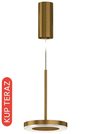 Lampa wisząca do wnętrz BELLA bronze - LED 6,5W, 3000K, Ra>90, 388lm, 220-240V AC, ON-OFF - PANZERI 
