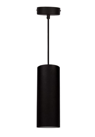 Lampa wisząca cylindryczna 04011B czarna - 240V, GU10, Max 35W, IP20, ø9,6x25,4 cm