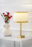 Lampa stołowa wewnętrzna ABBANO 8029 śmietankowo-złota - E27 15W 230V IP20