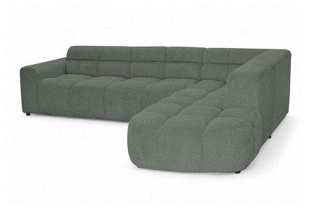 Narożnik BOLERO 3-E-TER - bez funkcji spania i pojemnika - tkanina Abriamo 10