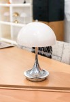 Lampa stołowa przenośna PANTHELLE V3 160 opal chromowo-beżowy - LED 2.5W 2700K IP44 - LOUIS POULSEN