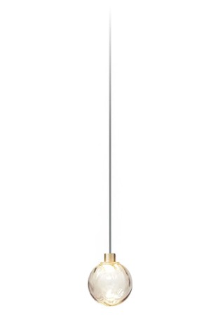 Lampa wisząca wewnętrzna bez akcesorów montażowych do kompozycji własnej MURANÉ Ø10 champagne-transparent glass - LED 2,7W 2700K Ra>90 167lm 24V AC IP20 - PANZERI