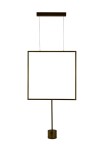 Lampa sufitowo-podłogowa z podsufitką SABA - LED 28W 3000K 2898lm 220-240V IP20 złota
