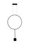 Lampa sufitowo-podłogowa z podsufitką SABA - LED 19W 3000K 2070lm 220-240V IP20 czarna