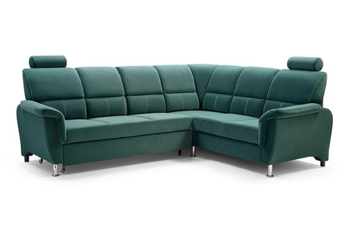 Narożnik SANREMO 3F-E-2PP - z funkcją spania i pojemnikiem