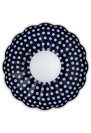 Kinkiet ceramiczny wewnętrzny BOLL opal mat-granat - G9 6W 230V IP44