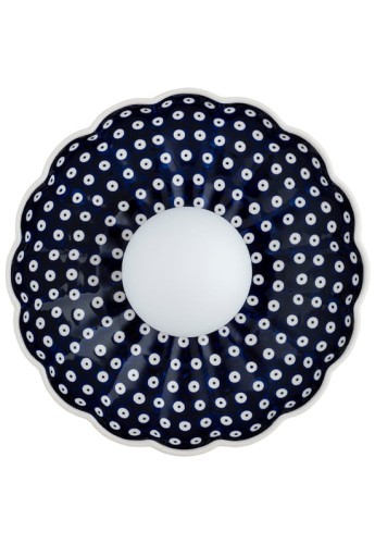 Kinkiet ceramiczny wewnętrzny BOLL opal mat-granat - G9 6W 230V IP44