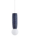 Lampa wisząca ceramiczna wewnętrzna BOLL opal mat-granat - G9 6W 230V IP44