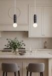 Lampa wisząca ceramiczna wewnętrzna BOLL opal mat-granat - G9 6W 230V IP44