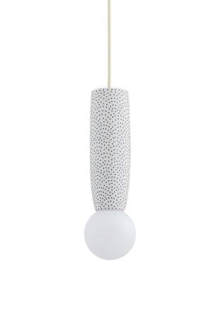 Lampa wisząca ceramiczna wewnętrzna BOLL opal mat-kremowy - G9 6W 230V IP44