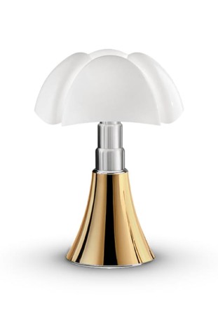 Lampa stołowa lub podłogowa PIPISTRELLO 50 złoty platerowany - 14W LED 2700K 1400lm 230V IP20 - MARTINELLI LUCE