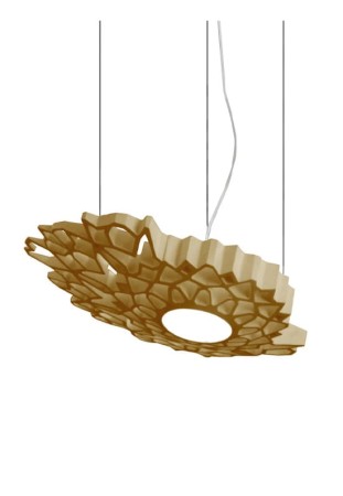 Lampa wisząca NOTREDAME 56cm złota - LED 24V 16W 1800lm 3000K IP20 - KARMAN