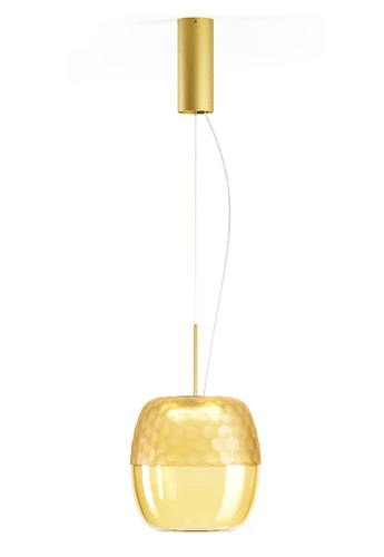 Lampa wisząca ADAMAS mat brass-bronze glass - LED 11W 2700K 746lm 220-240V AC IP20 dimmable DALI-Push DIM 23cm - PANZERI