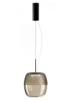 Lampa wisząca ADAMAS mat black-smoke grey glass - LED 11W 2700K 746lm 220-240V AC IP20 dimmable DALI-Push DIM 23cm - PANZERI