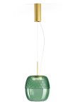 Lampa wisząca ADAMAS mat brass-forest green glass - LED 11W 2700K 746lm 220-240V AC IP20 dimmable DALI-Push DIM 23cm - PANZERI