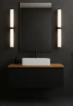 Kinkiet wewnętrzny BATUMI opal połysk-czarny - LED 24W 2540lm 3000K 230V IP44