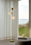 Lampa podłogowa LILLY opal-mosiądz - 10W E14 220-240V IP20