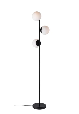 Lampa podłogowa LILLY opal-czarny - 10W E14 220-240V IP20