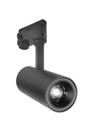 Lampa do montażu na szynie 3-fazowej, regulowana funkcja zoom TOKYO 15 czarna - LED 15W 2700K: 955-1080lm 3000K: 985-1115lm 4000K: 1060-1200lm 100-240V IP20 15°-55° - HOFF LIGHT