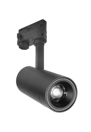 Lampa do montażu na szynie 3-fazowej, regulowana funkcja zoom TOKYO 15 czarna - LED 15W 2700K: 955-1080lm 3000K: 985-1115lm 4000K: 1060-1200lm 100-240V IP20 15°-55° - HOFF LIGHT